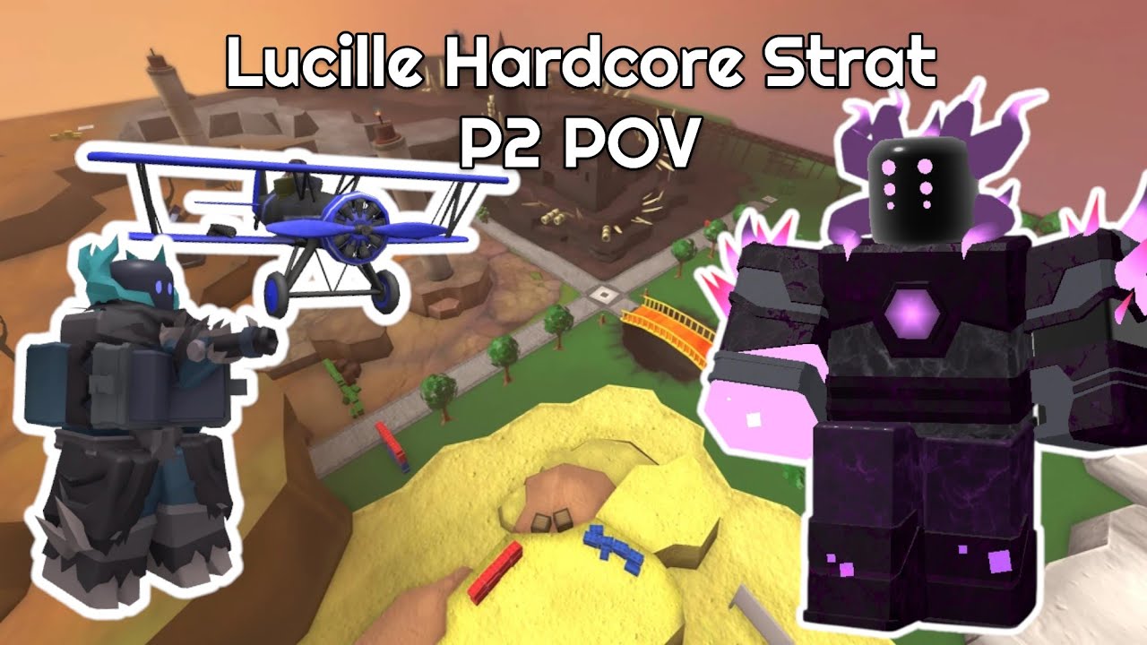 TRIO LUCILLE HARDCORE STRATEGY (P2 POV) | Tower Defense Simulator