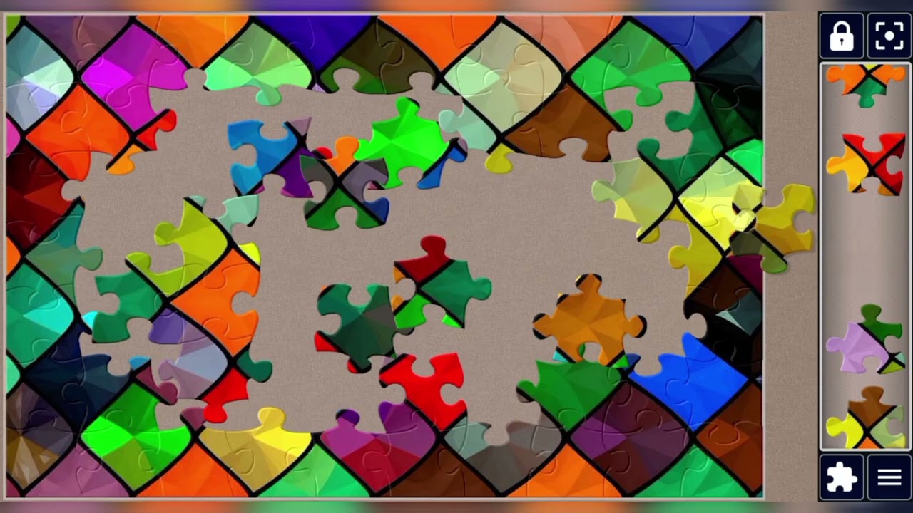 Rainbow Diamond Grid Jigsaw puzzle 💎🌈🎉🧩//@jigsawpuzzle45 
