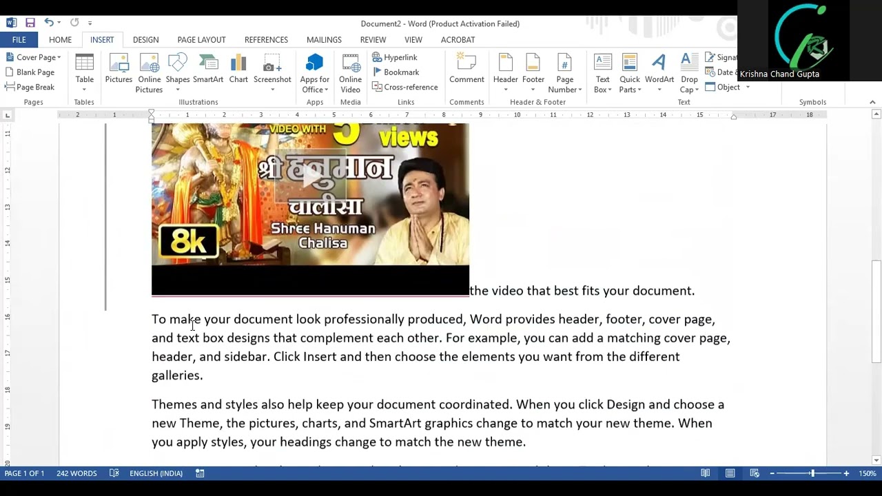 SCREENSHOT, ONLINE VIDEO, HYPERLINK, BOOKMARK, CROSS REFERENCE, COMMENT, HEADER & FOOTER AND PAGE NU