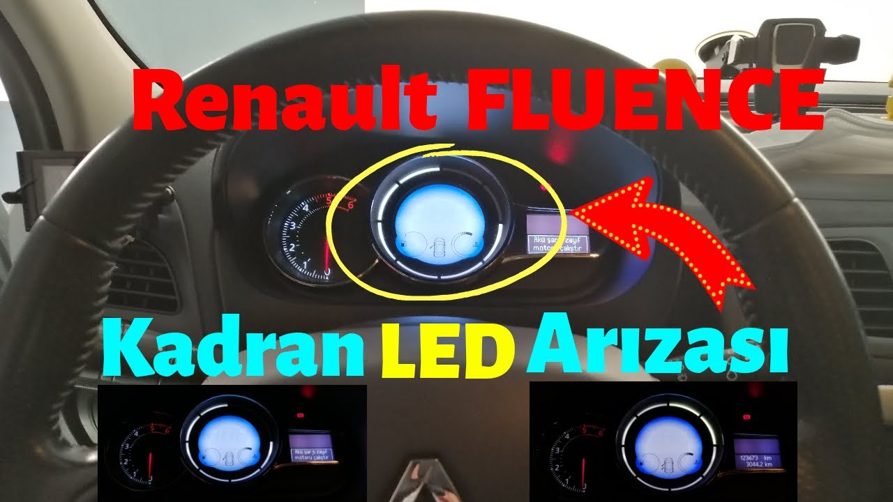 Renault Fluence Kadran Sökme. Led Tamiri Dijital Kadran