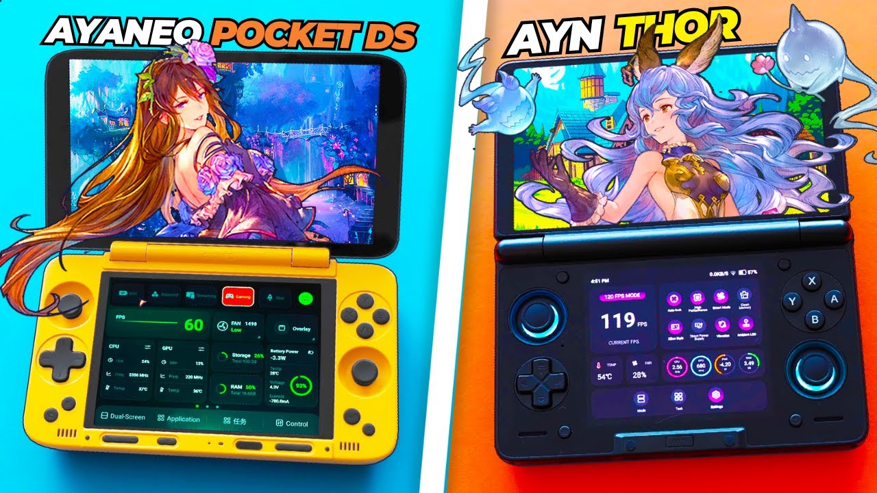 Лучшие портативные консоли с двумя экранами 2025 года – Thor, Pocket DS и Flip 1S DS