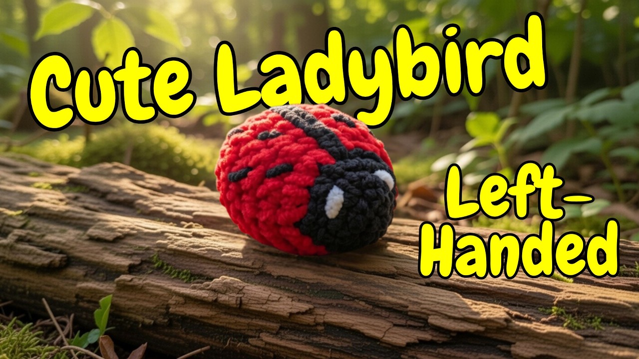 Left-Handed: How to Crochet an Adorable Ladybird 🐞 Quick & Easy Amigurumi Tutorial for Beginners