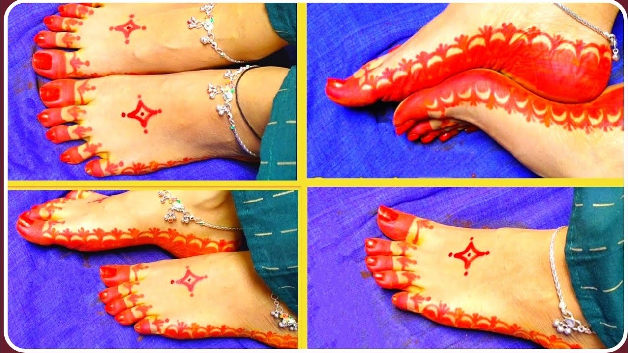 Alta design💖/alta design on feet new/Alta simple design/alta design leg/festival mahawar ki design