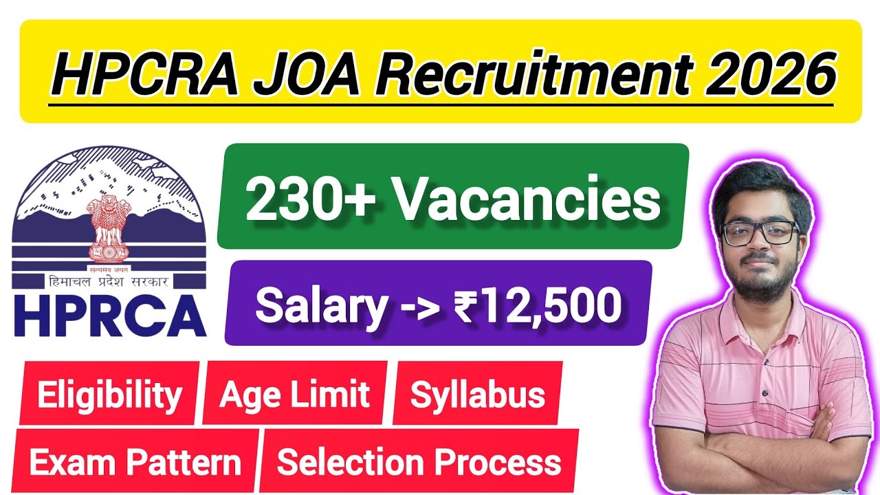 HPCRA Junior Office Assistant Recruitment 2026 || 234 JOA IT Vacancy | Complete Information Explain.