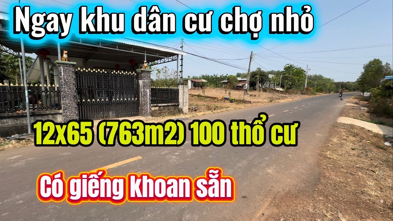 Đất mặt tiền nhựa lớn,dân đông,kinh doanh buôn bán được