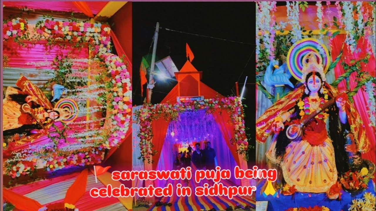 🚩🚩saraswati puja being celebrated in sidhpur 🙏🙏 #jaimasaraswati #supportmychannel #longvideo 
