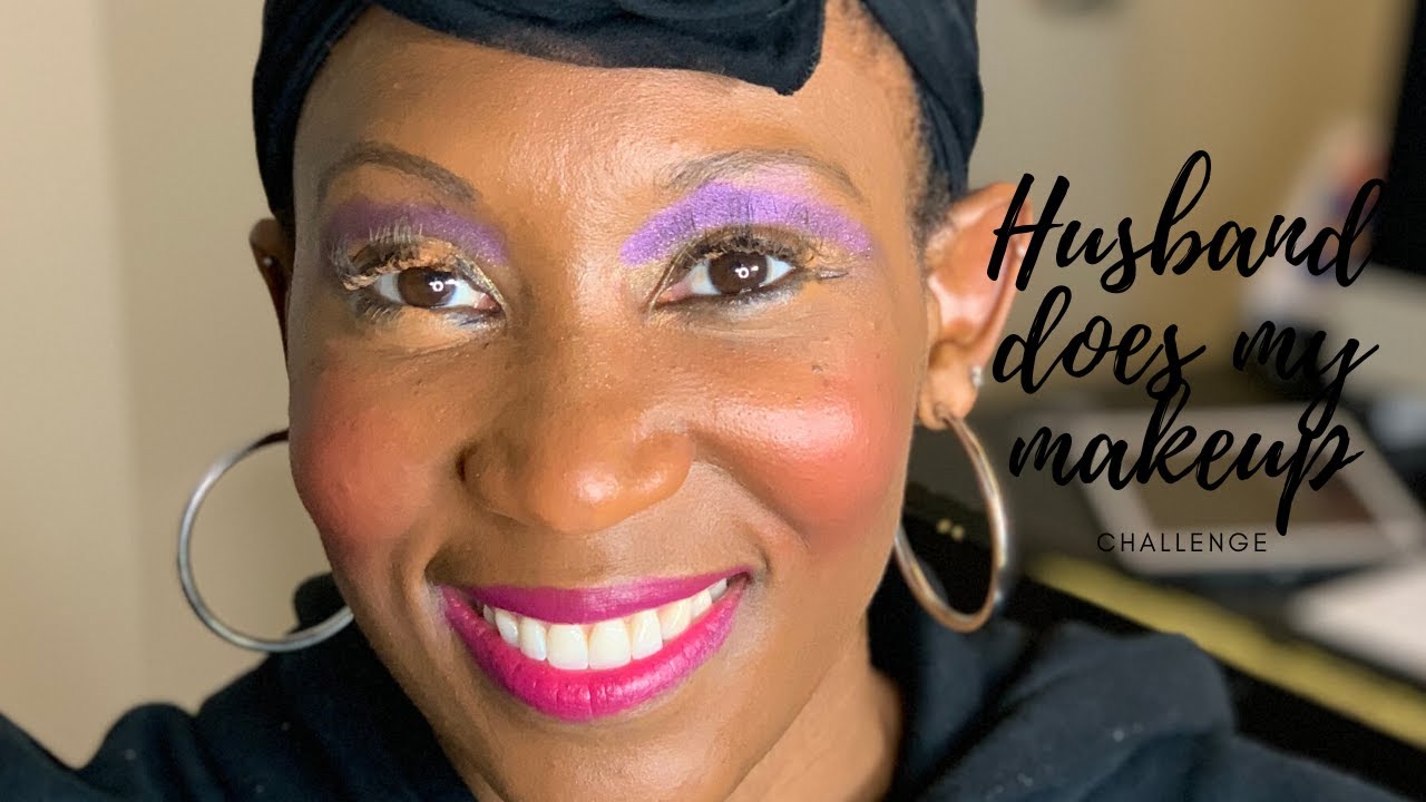 Husband does my makeup challenge w/ KevOnStage
