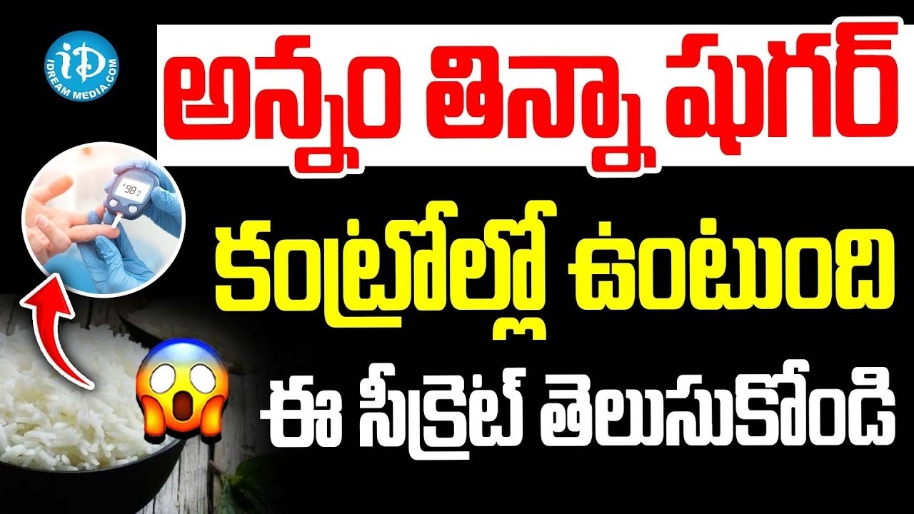 అన్నం తిన్నా షుగర్ కంట్రోల్లో ఉంటుంది ఈ సీక్రెట్ తెలుసుకోండి | Rice for Diabetes | Dr Sowmya