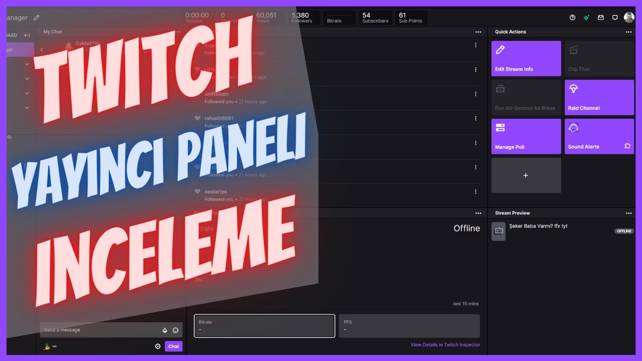 DETAYLI TWITCH YAYINCI PANELİ İNCELEME