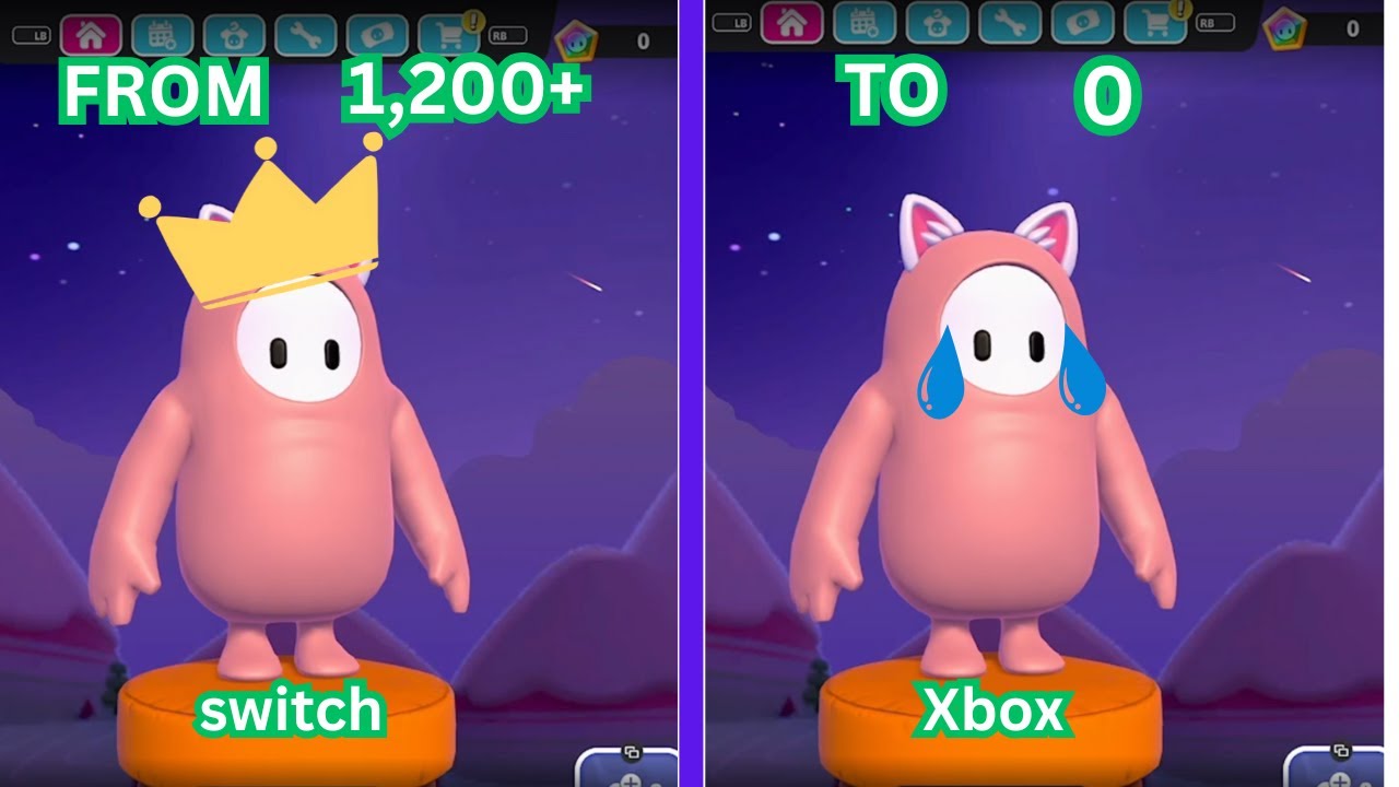 👑Fall Guys Switch Player Starts Over On Xbox!👑