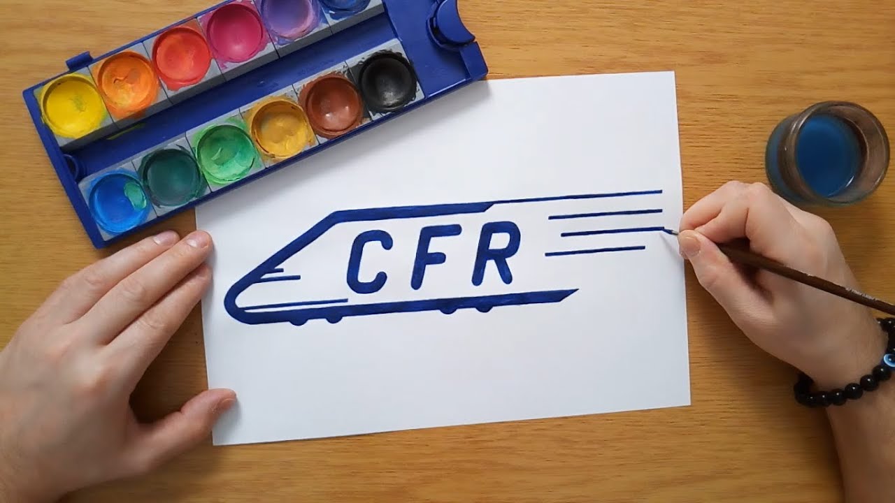 Cum se desenează sigla CFR - How to draw the CFR logo - Căile Ferate Române