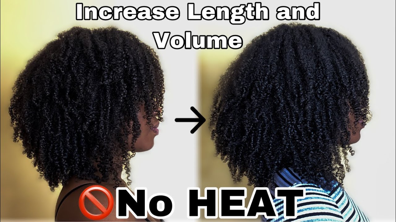 How to Stretch and Shape a Wash and Go WITHOUT HEAT? | Increase length and reduce shrinkage