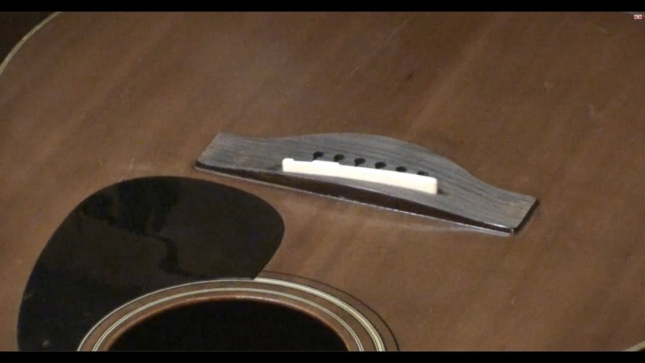 yamaha fg180 red label acoustic guitar bridge shave