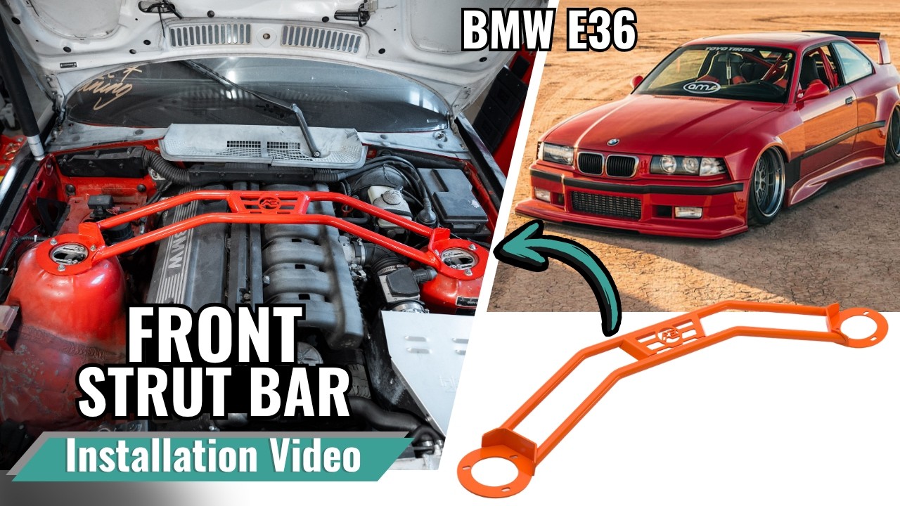 Apex Engineered - BMW E36 Front Strut Bar - INSTALL