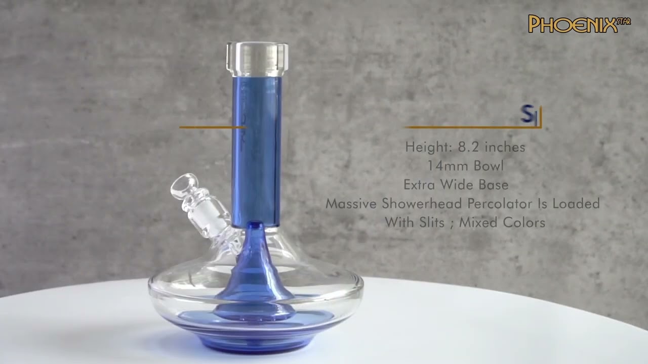 Phoenix Star 8.2 Inches Percolator Bong with Showerhead Perc PHX567