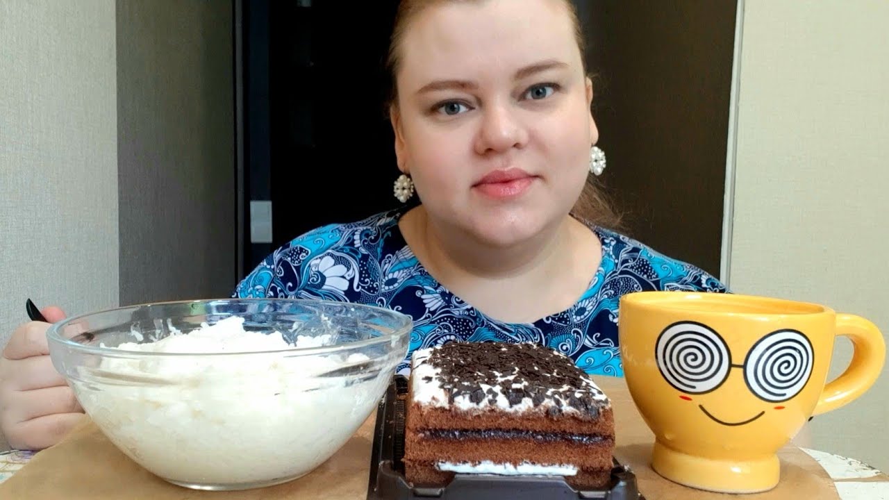 Мукбанг Рисовая кашка, тортик🍰