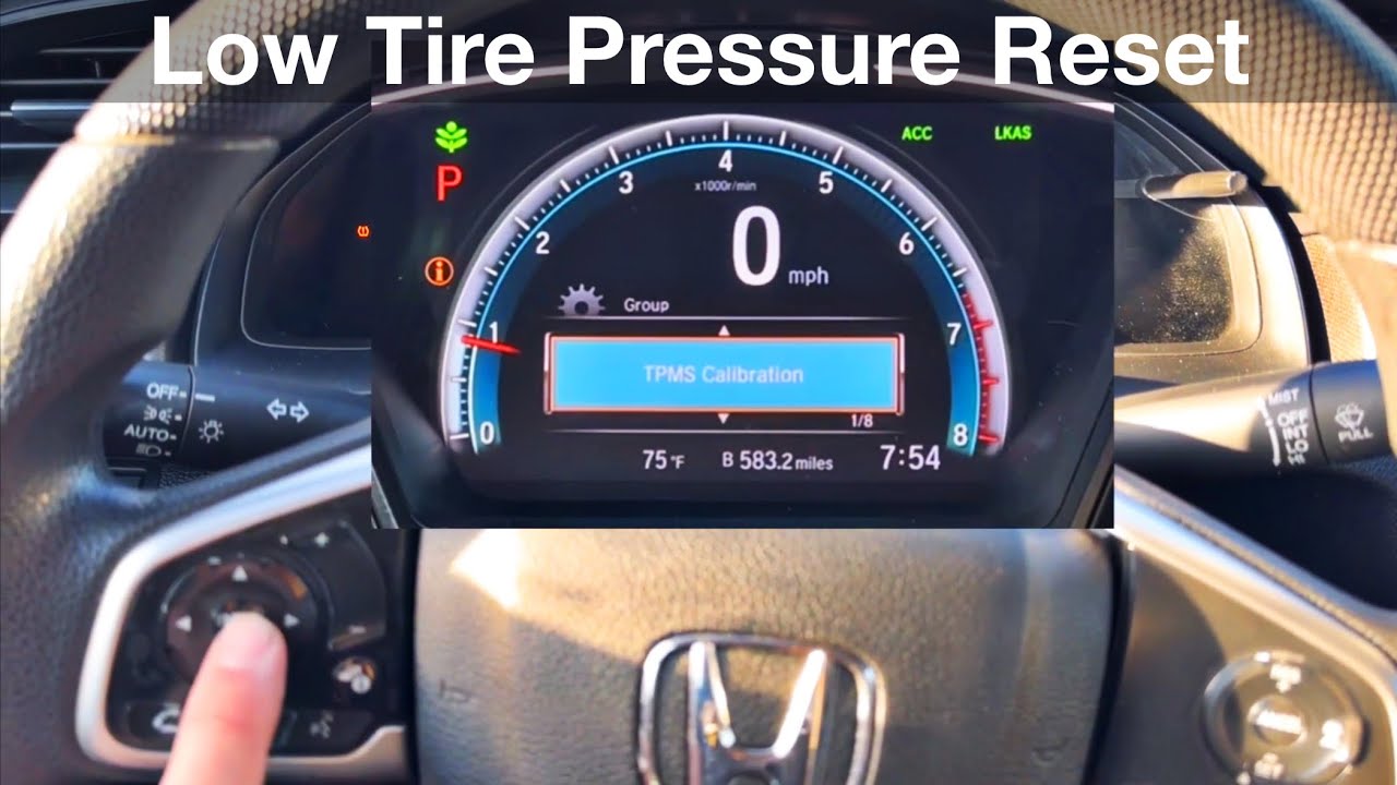 Honda Civic 2016-2021: как отключить индикатор низкого давления в шинах / сброс калибровки TPMS /...