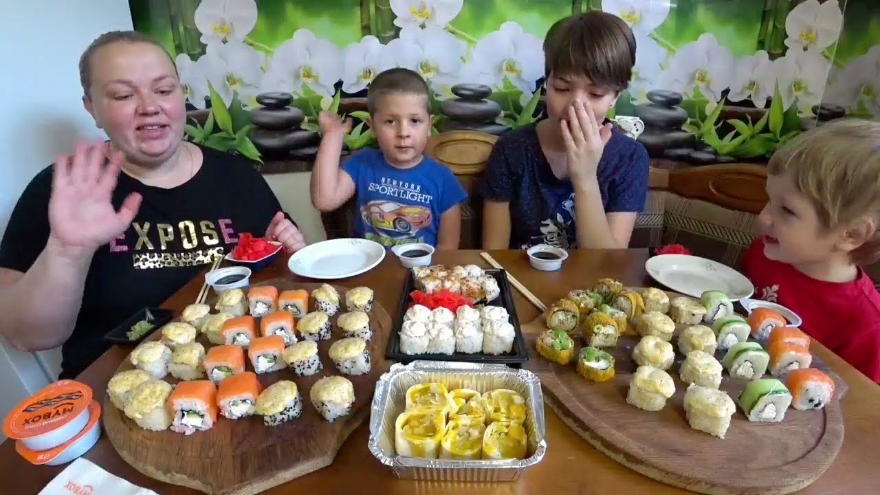 мукбанг роллы майбокс/любимый василëк распаковка
