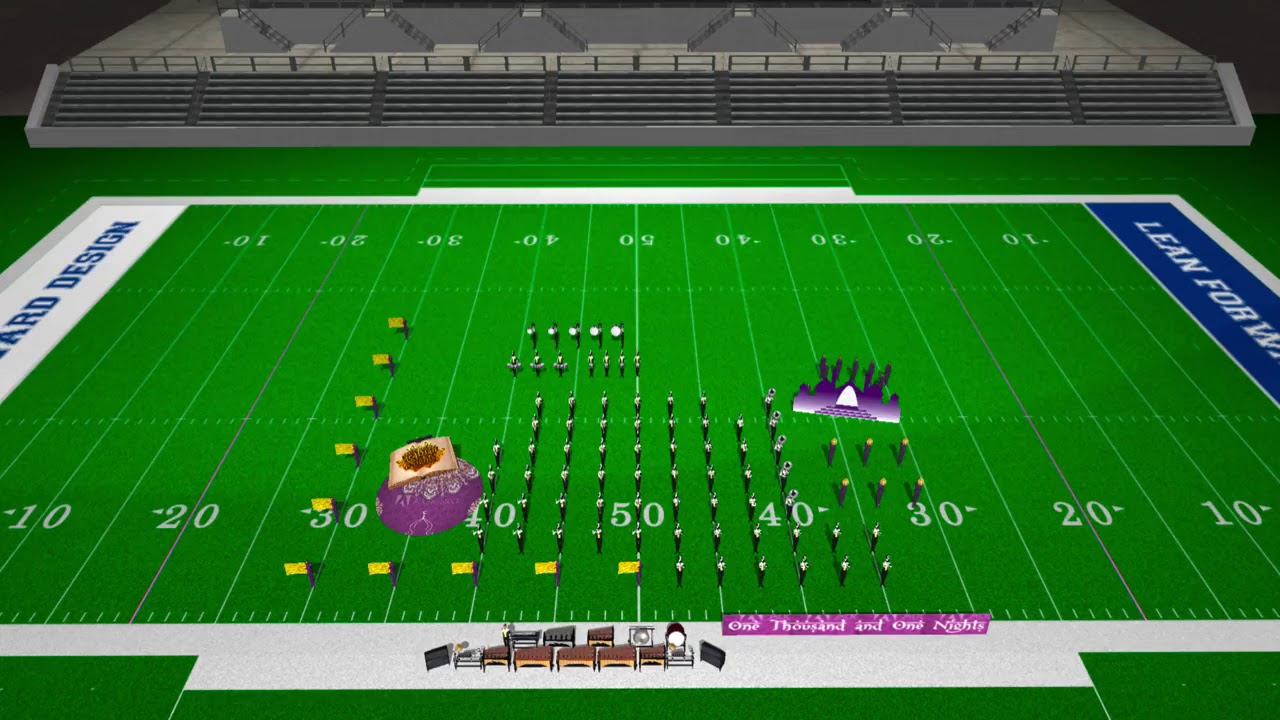 Marching Band Drill Design - 1001 Nights - Ballad/Closer (Lean Forward Marching Design)