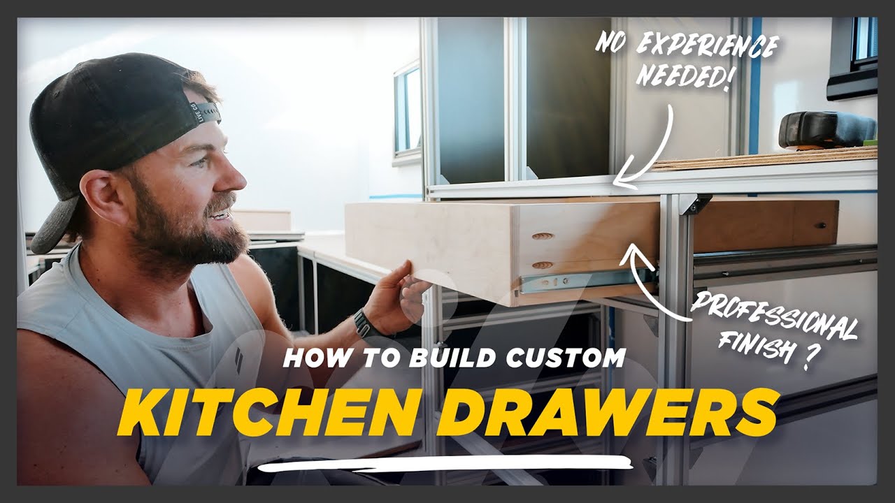 How to Build DIY Kitchen Drawers in a VAN Conversion | Soft close, fully custom | Part 1