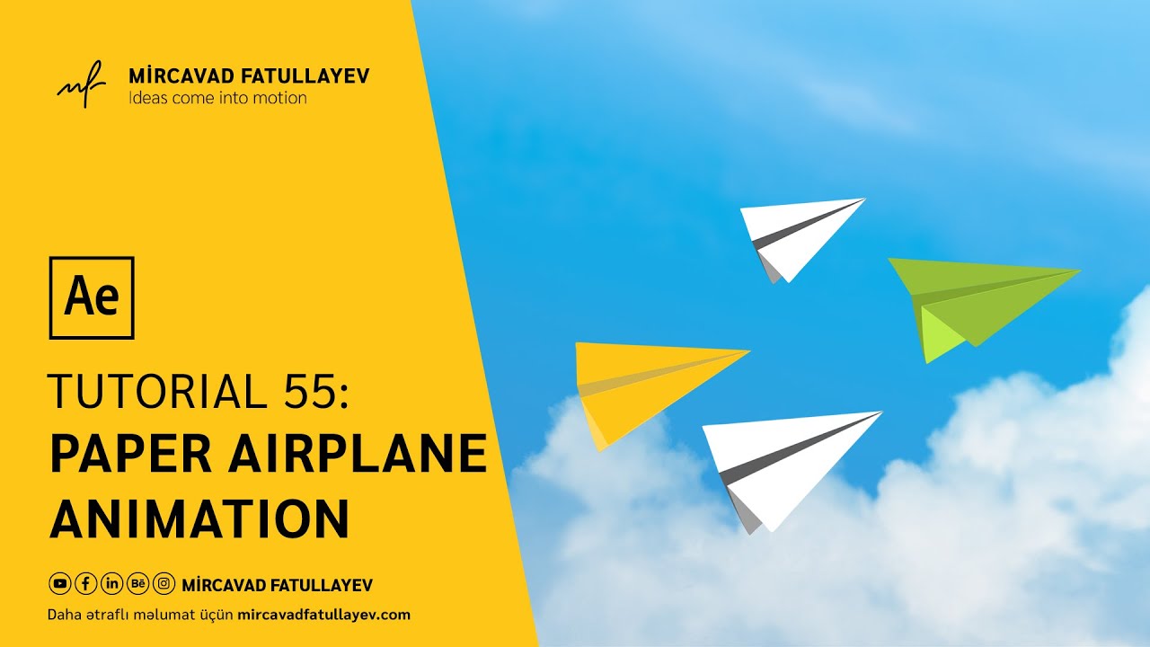 3D Paper Airplane Animation - After Effects Tutorial