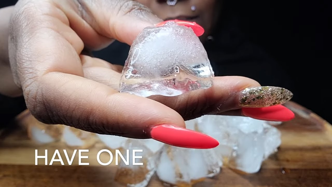 SMALL ICE CUBES | SLIGHTLY MELTED | #iceeating #asmr #asmrice