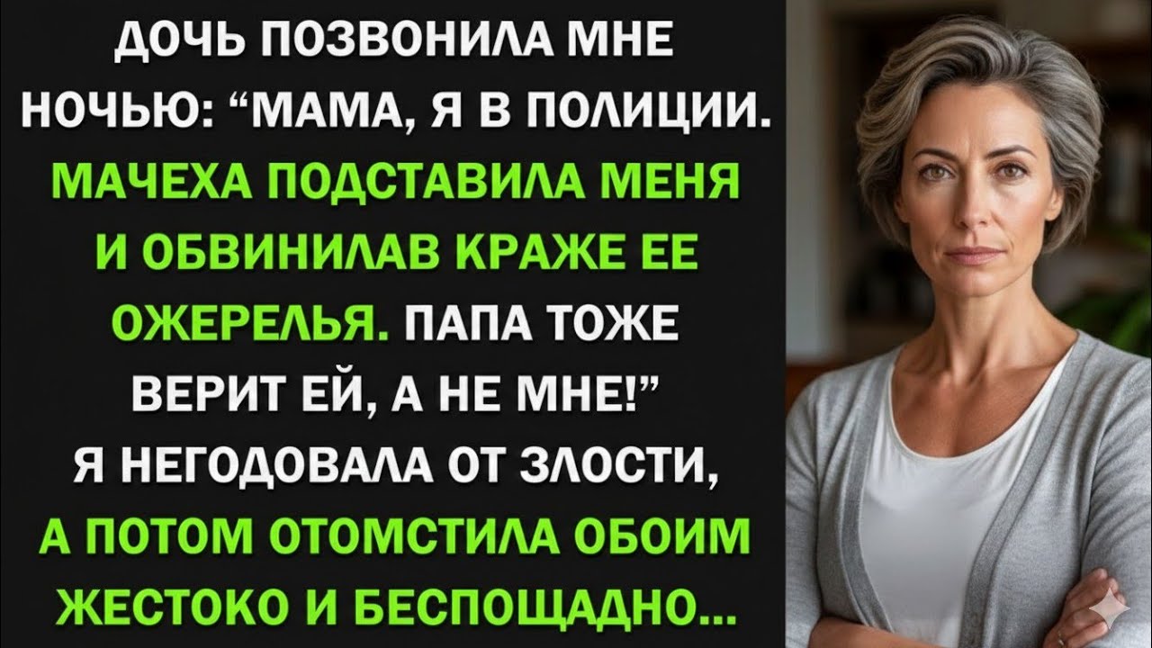 Дочь позвонила ночью: Мама, мачеха подставила меня и обвинила в краже ее ожерелья! Истории из жизни