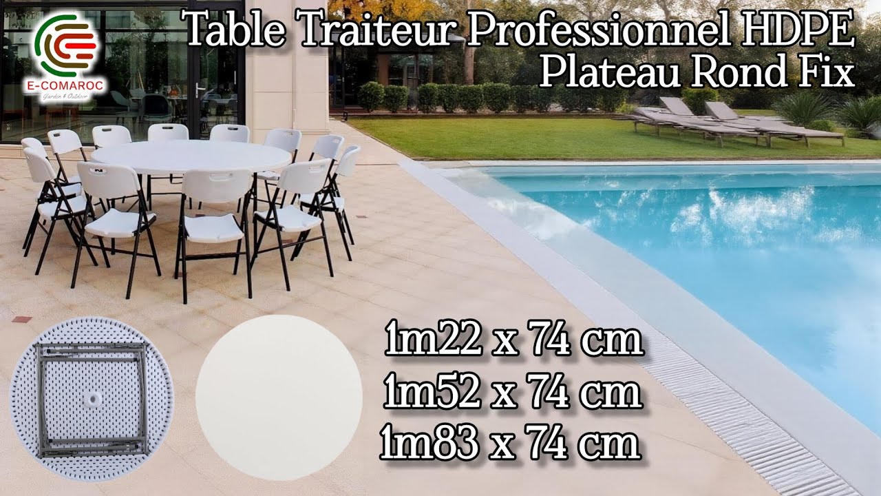 Table Traiteur Ronde Pliable PF HDPE