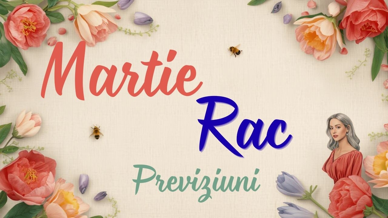 RAC ♋️ — MARTIE  Răsturnări de situație apar, dorite sau nu, dar toate vă duc spre mai bine.