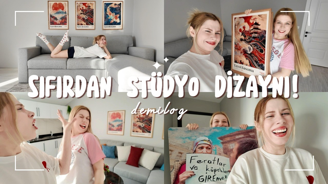 ÇEKİM ODASINI DEKORE EDİYORUZ!🎙️🎬🎥 (sonunda kendi stüdyomuz oldu...🥹) - VLOG