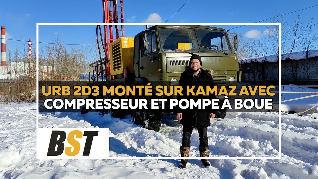 URB 2D3 mont&eacute; sur Kamaz avec compresseur et pompe &agrave; boue
