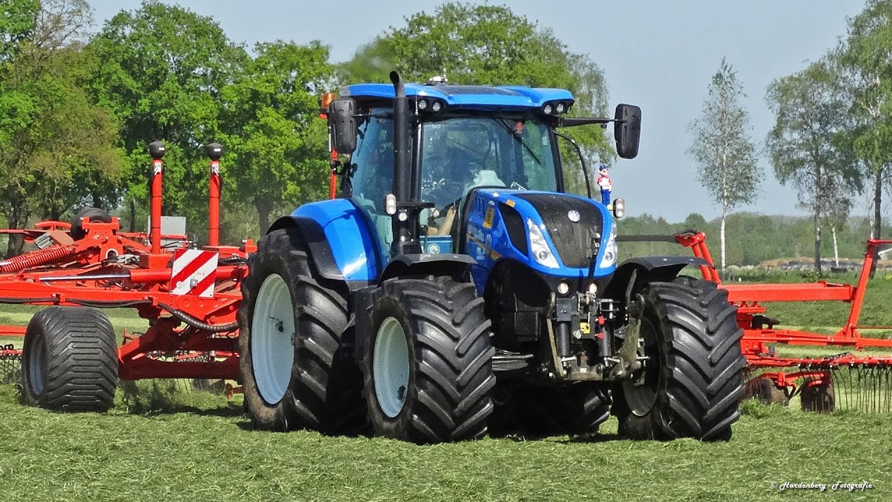 Raking Grass | Nikkels | New Holland T7.230 + Kuhn GA 15031 | 2018