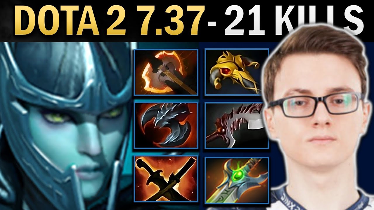Phantom Assassin Gameplay Miracle with 21 Kills and Abyssal - Dota 2 7.37