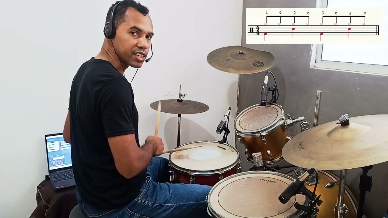 Curso Bateria do Zero - Aula 04 - Ritmo em Colcheia