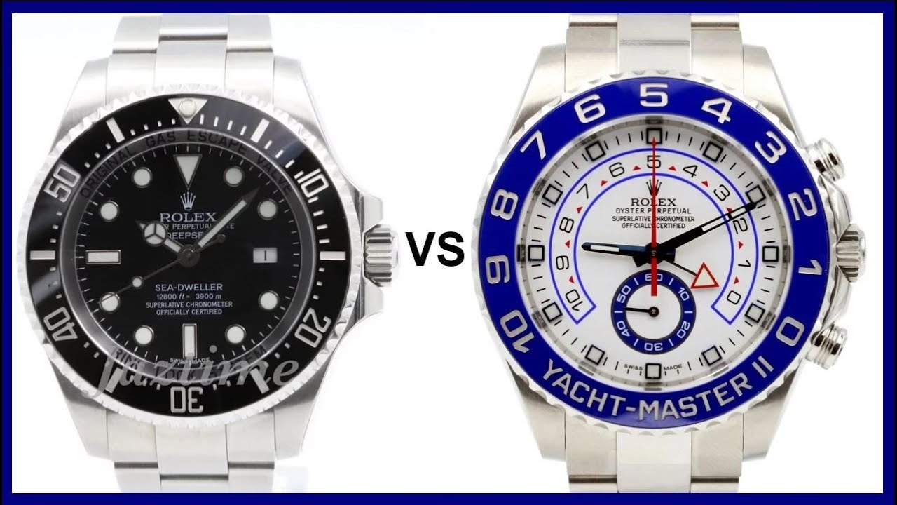 ▶ Rolex Deepsea vs. Yacht-Master II - COMPARISON (Diver vs. Yacht Racing Watch)