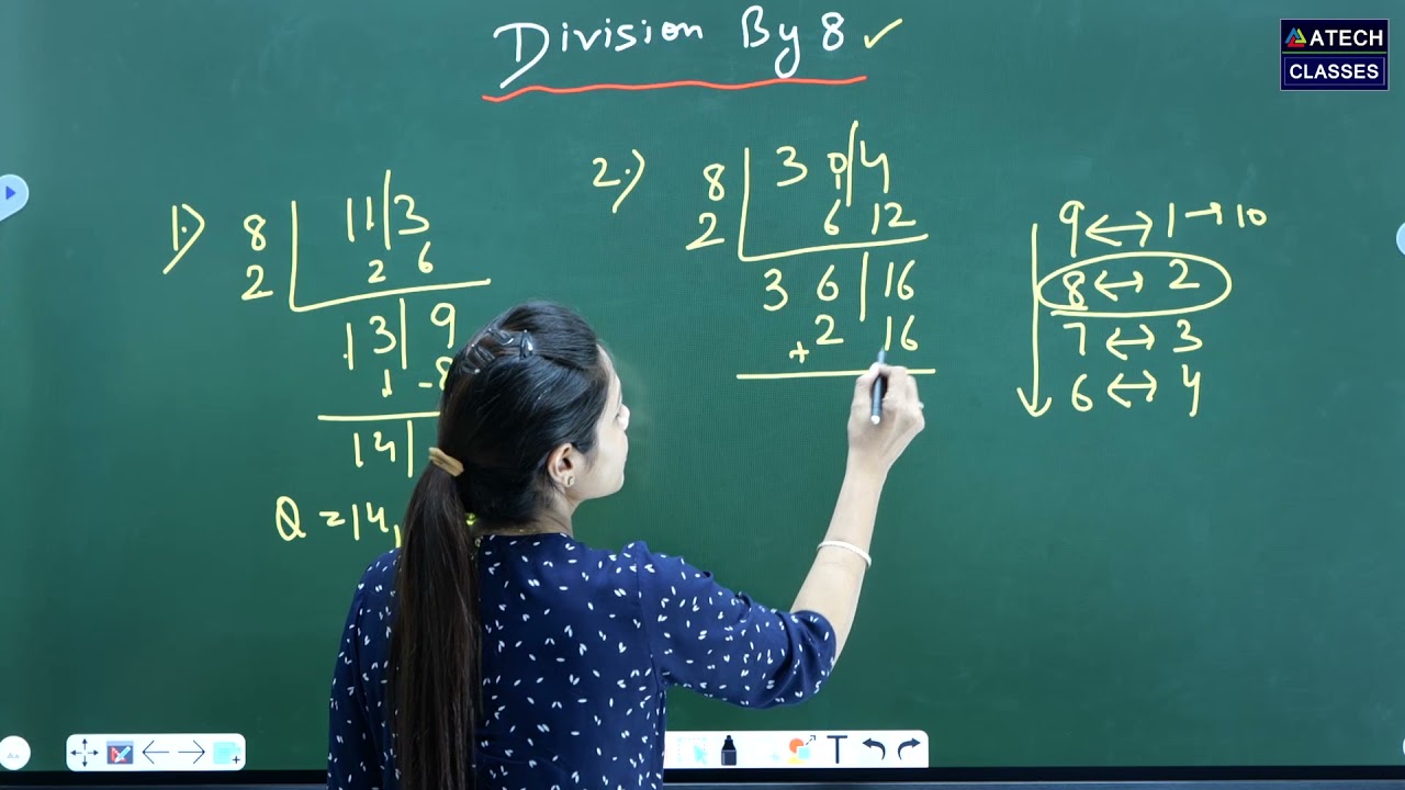 Division by 8 in Vedic Maths by Atech Academy