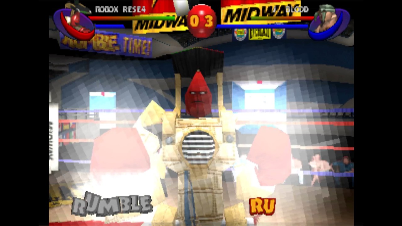 Ready 2 Rumble Boxing Round 2 arcade mode with Robox rese4 with 10 knockdowns and with 12 Rounds