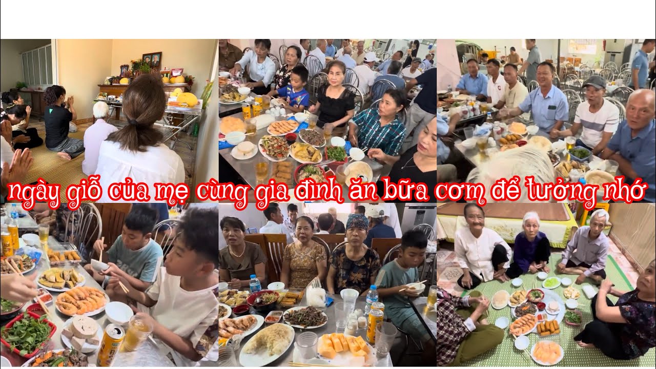 Thay mặt gia đình cảm ơn mọi người đã đến cùng ăn bữa cơm đám giỗ mẹ của mình