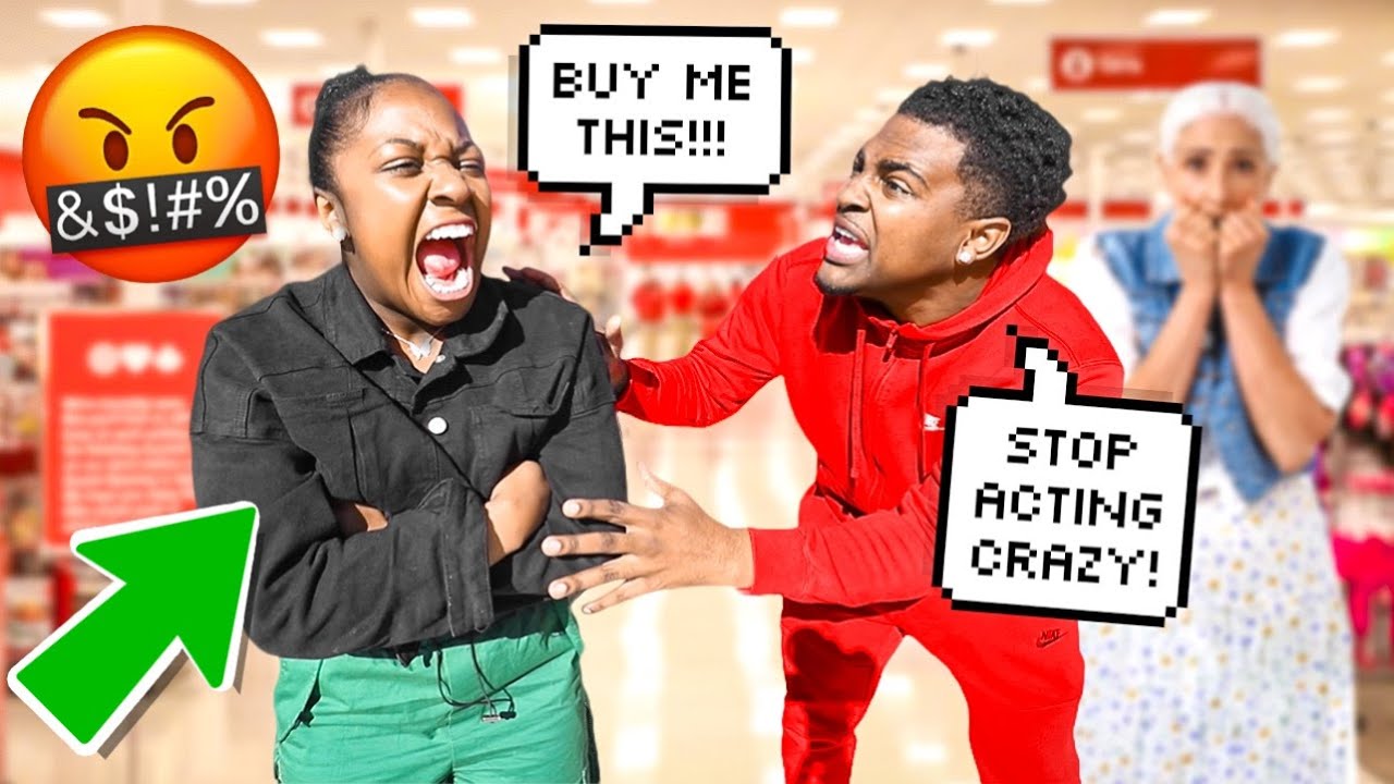 THROWING A TEMPER TANTRUM IN PUBLIC TO SEE HOW MY BOYFRIEND REACTS...