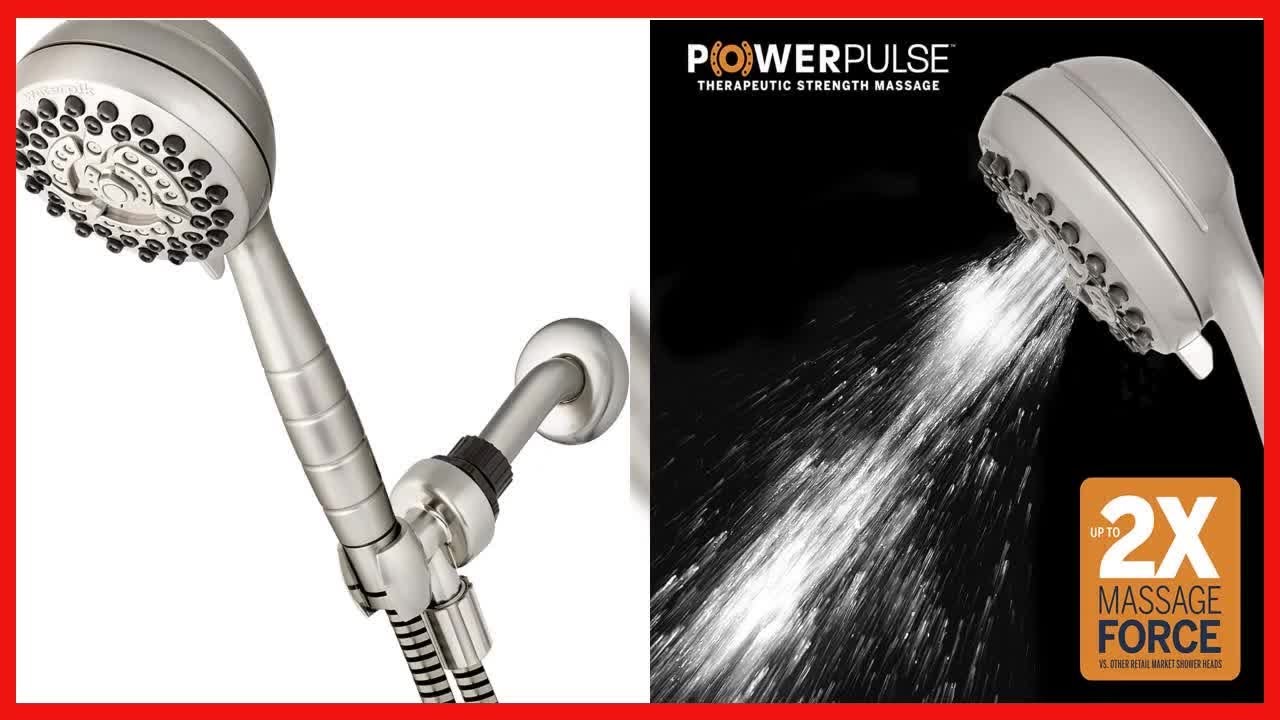Waterpik High Pressure Powerpulse Massage Hand Held Shower Head, 2.5 Gpm