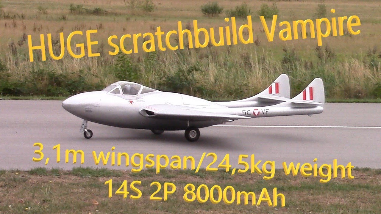 HUGE DH.115 Vampire EDF flying at Schwandorf 2022