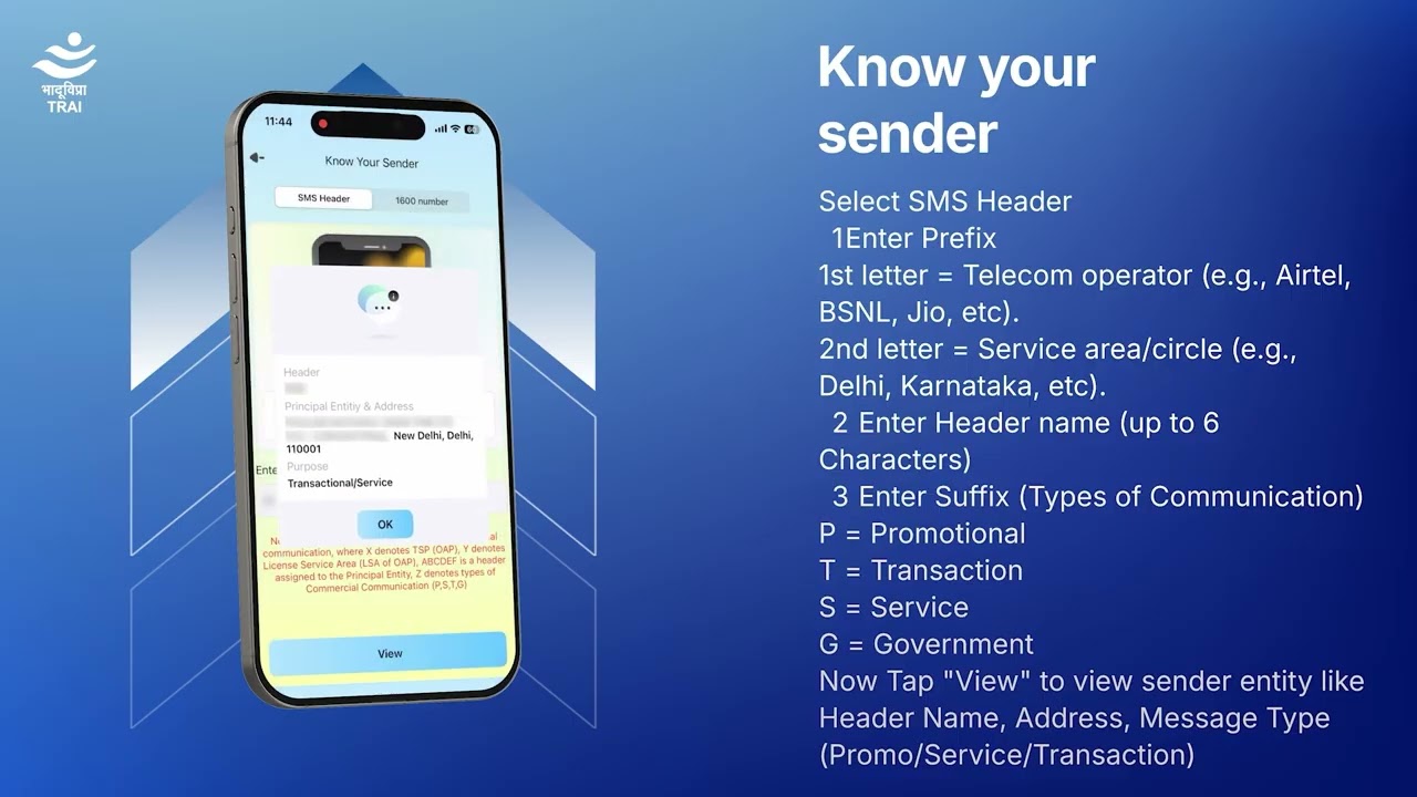 How to Use the TRAI DND App on iOS | Know Your Sender | TRAI Official Guide