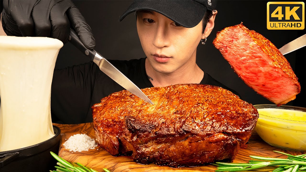 ASMR A5 JAPANESE WAGYU STEAK & CHEESE FONDUE MUKBANG | COOKING & EATING SOUNDS | Zach Choi ASMR