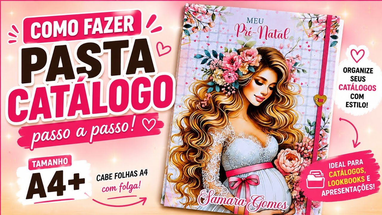 COMO FAZER PASTA CATÁLOGO TAMANHO A4/PASTA documentos A4