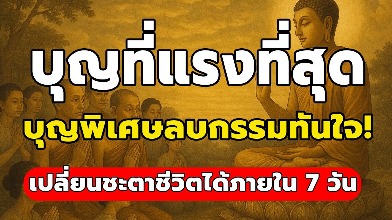บุญที่แรงที่สุด บุญพิเศษลบกรรม! เปลี่ยนชะตาชีวิตได้ภายใน 7 วัน