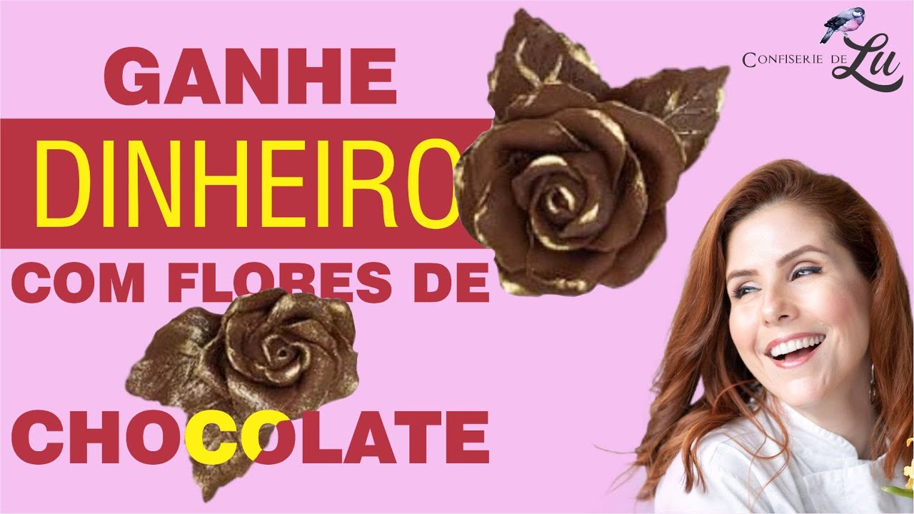 Como fazer uma rosa em chocolate de modelar