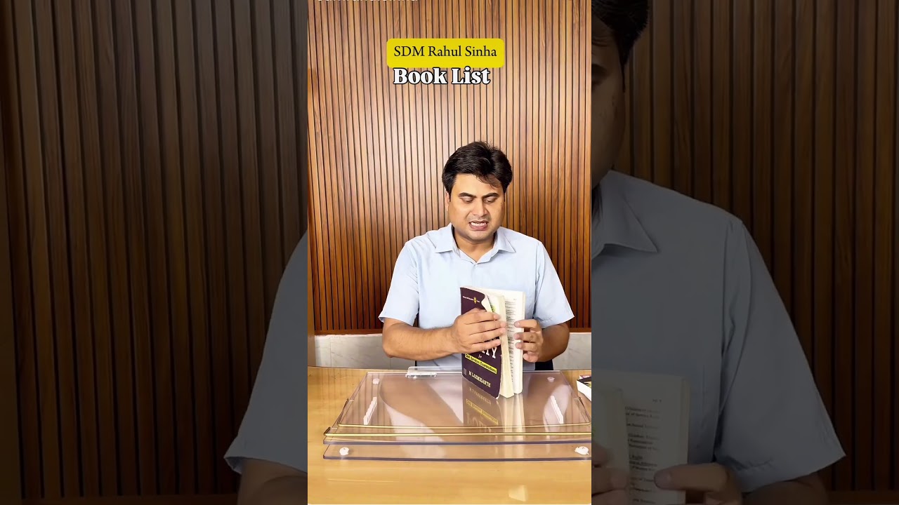 SDM Rahul Sinha ; book list hindi mudium and english mudium aspirants #like #comment #share