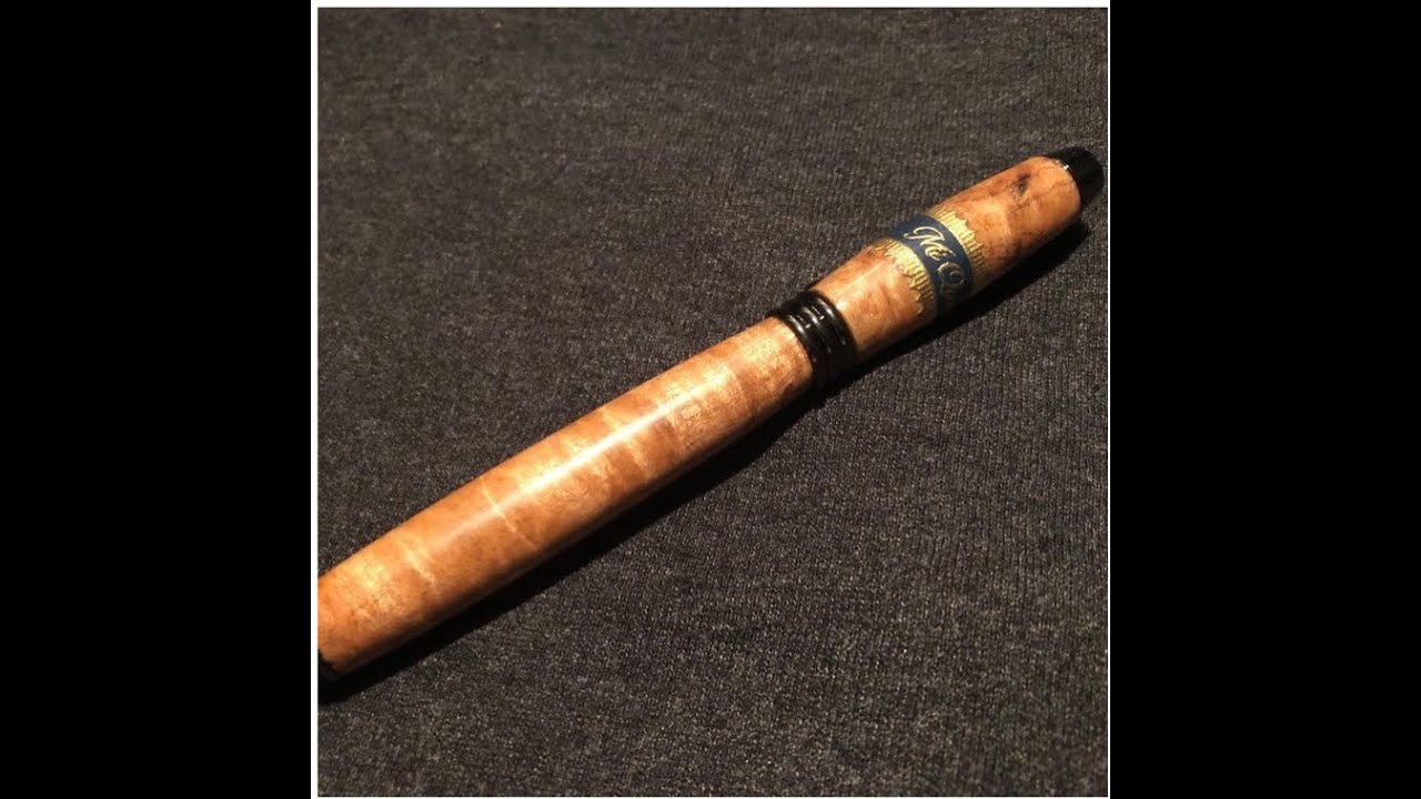 Turning a cigar band pen