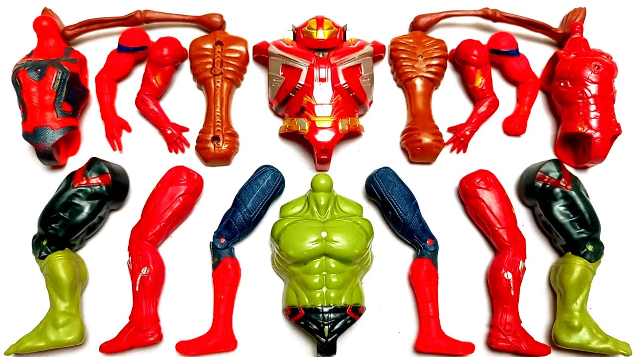 AVENGERS TOYS ASSEMBLE SPIDER-MAN HULK IRONMAN AND SIREN HEAD MARVEL'S SUPERHERO TOYS 