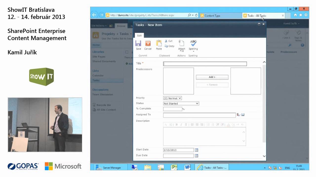 ShowIT 2013: SharePoint Enterprise Content Management (Kamil Juřík)